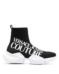 Chaussures de sport noires et blanches VERSACE JEANS COUTURE