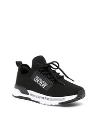 Chaussures de sport noires et blanches VERSACE JEANS COUTURE