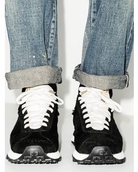 Chaussures de sport noires et blanches VISVIM