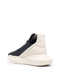 Chaussures de sport noires et blanches Rick Owens DRKSHDW