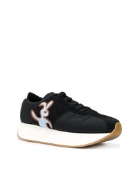 Chaussures de sport noires et blanches Marni