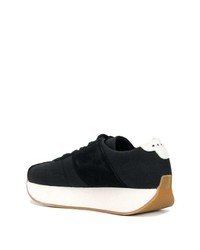 Chaussures de sport noires et blanches Marni