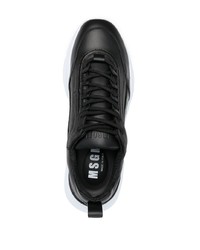Chaussures de sport noires et blanches MSGM