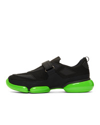 Chaussures de sport noires Prada