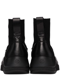 Chaussures de sport noires Giorgio Armani