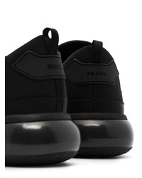 Chaussures de sport noires Prada