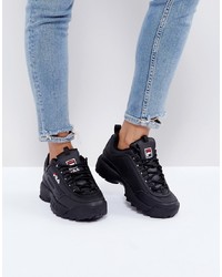 Chaussures de sport noires Fila