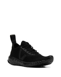 Chaussures de sport noires Rick Owens X Veja