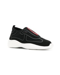 Chaussures de sport noires Prada