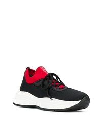 Chaussures de sport noires Prada