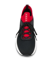 Chaussures de sport noires Prada