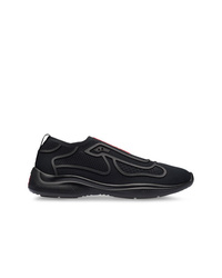 Chaussures de sport noires Prada