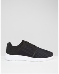 Chaussures de sport noires Pull&Bear