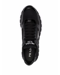 Chaussures de sport noires Prada