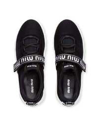 Chaussures de sport noires Miu Miu