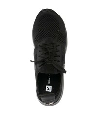 Chaussures de sport noires Rick Owens X Veja