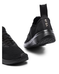 Chaussures de sport noires Rick Owens X Veja