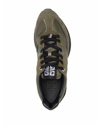 Chaussures de sport olive Givenchy