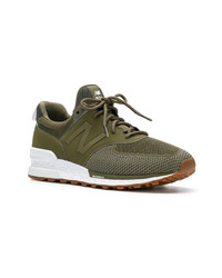 Chaussures de sport olive New Balance