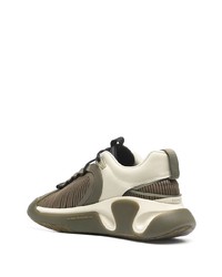 Chaussures de sport olive Balmain