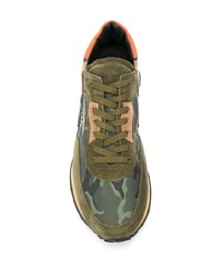 Chaussures de sport olive Ghoud