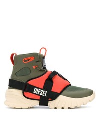 Chaussures de sport olive Diesel
