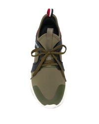 Chaussures de sport olive Moncler