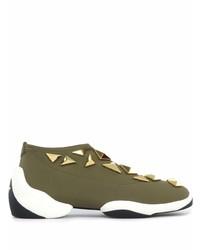 Chaussures de sport olive Giuseppe Zanotti