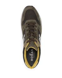 Chaussures de sport olive Hogan