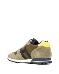 Chaussures de sport olive Hogan