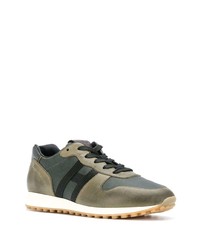 Chaussures de sport olive Hogan