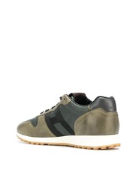 Chaussures de sport olive Hogan