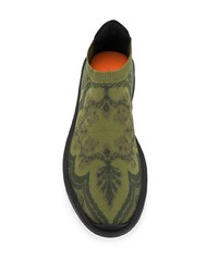 Chaussures de sport olive Etro