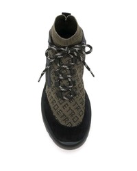 Chaussures de sport olive Etro