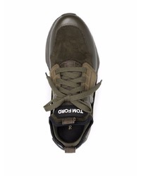 Chaussures de sport olive Tom Ford