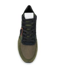 Chaussures de sport olive Philippe Model Paris