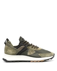 Chaussures de sport olive Philippe Model Paris