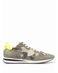 Chaussures de sport olive Philippe Model Paris