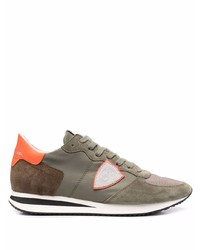 Chaussures de sport olive Philippe Model Paris