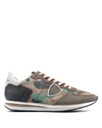 Chaussures de sport olive Philippe Model Paris