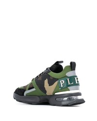 Chaussures de sport olive Philipp Plein