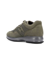 Chaussures de sport olive Hogan