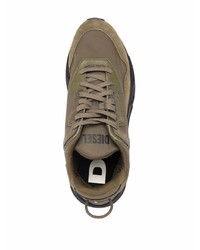 Chaussures de sport olive Diesel