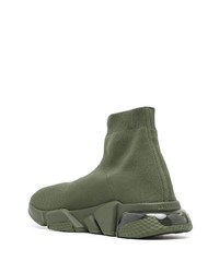 Chaussures de sport olive Balenciaga