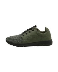 Chaussures de sport olive Superdry