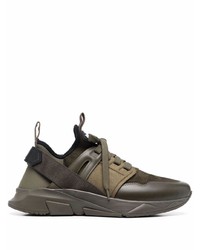Chaussures de sport olive Tom Ford