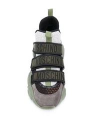 Chaussures de sport olive Moschino