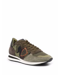 Chaussures de sport olive Philippe Model Paris