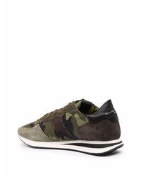 Chaussures de sport olive Philippe Model Paris