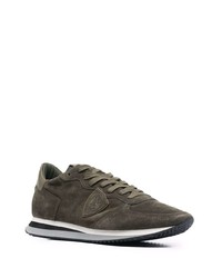 Chaussures de sport olive Philippe Model Paris